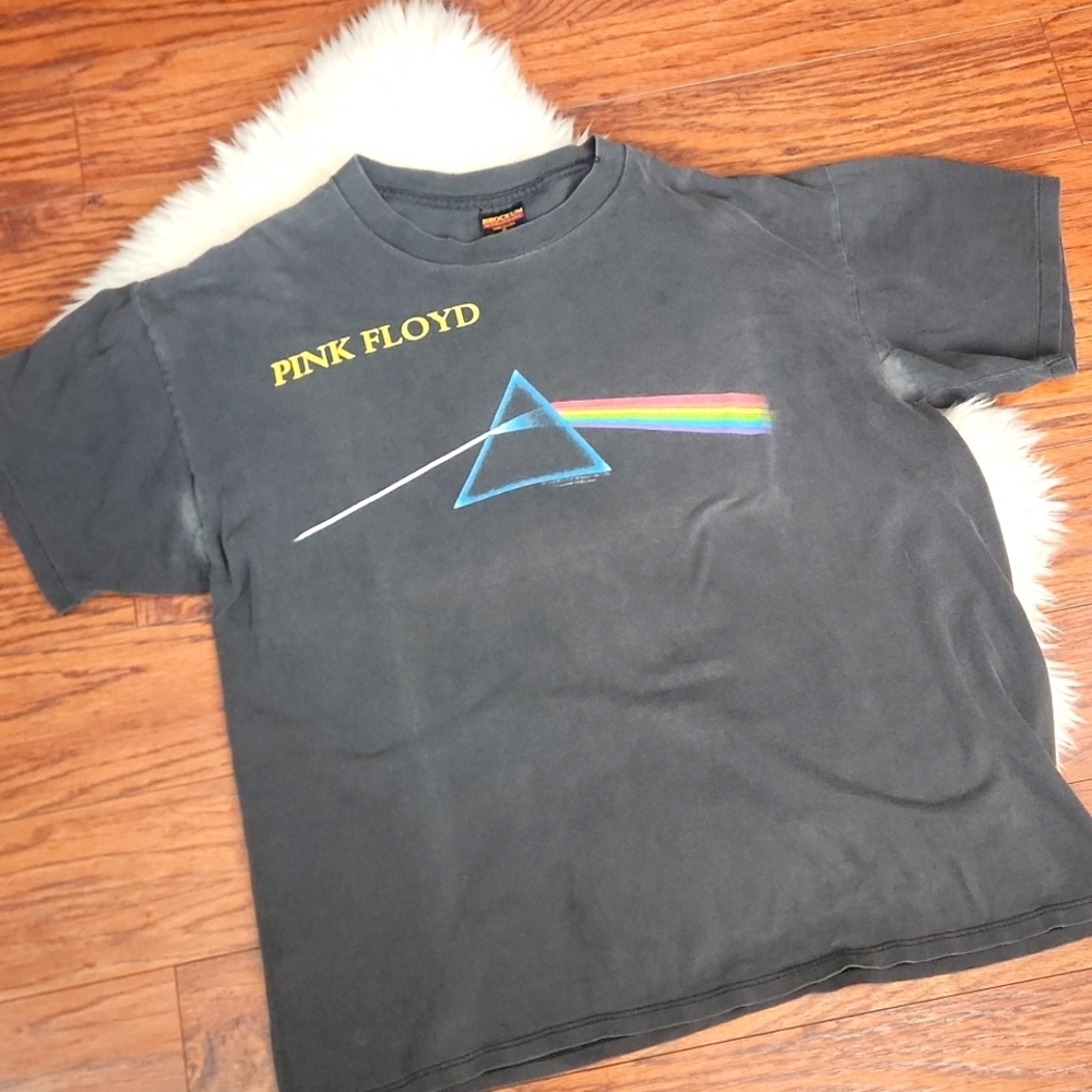 Vintage Pink Floyd Shirt Mens Large Black 1994 Dark Side of The Moon Rock Band